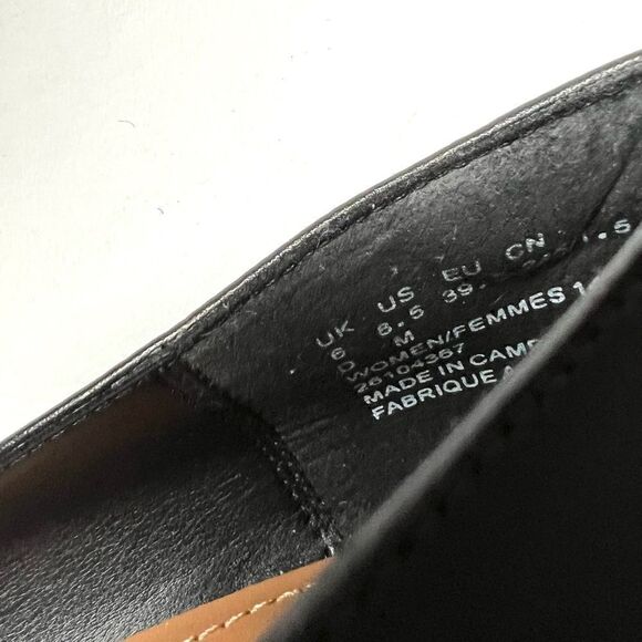 Clarks Kyndall Iris Black Leather Pumps - Picture 6 of 10